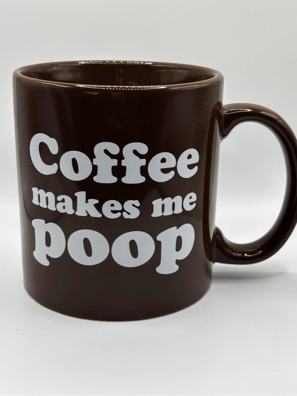 Spencer's Brown and White Logo Ceramic Mug new